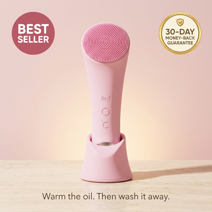Heats, Loosens Oil and Deep Cleans: PoreMelt Heated Facial Cleansing Brush